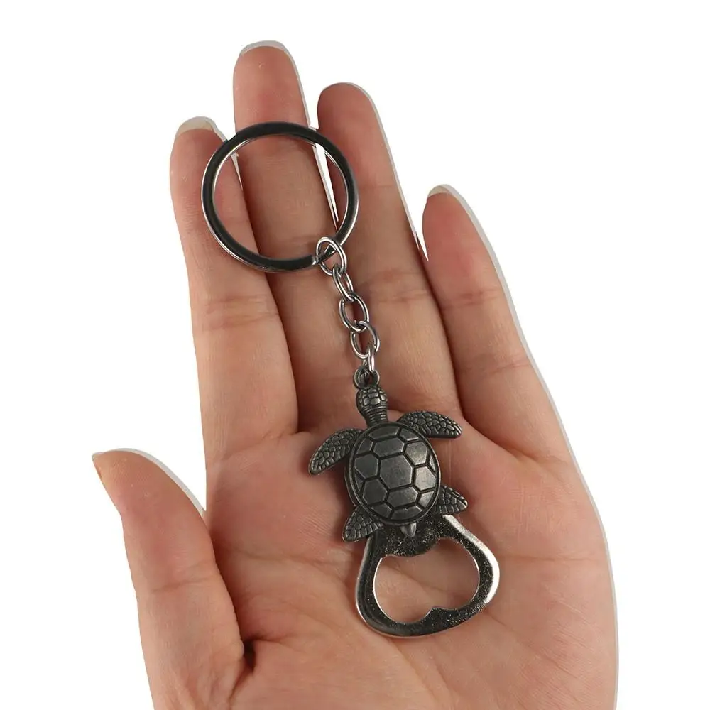 Sapo lobo tartaruga abridor de garrafa pendurado pingente mini bolso metal leão chaveiro bronze cor metal abridor de cerveja chaveiro masculino menino