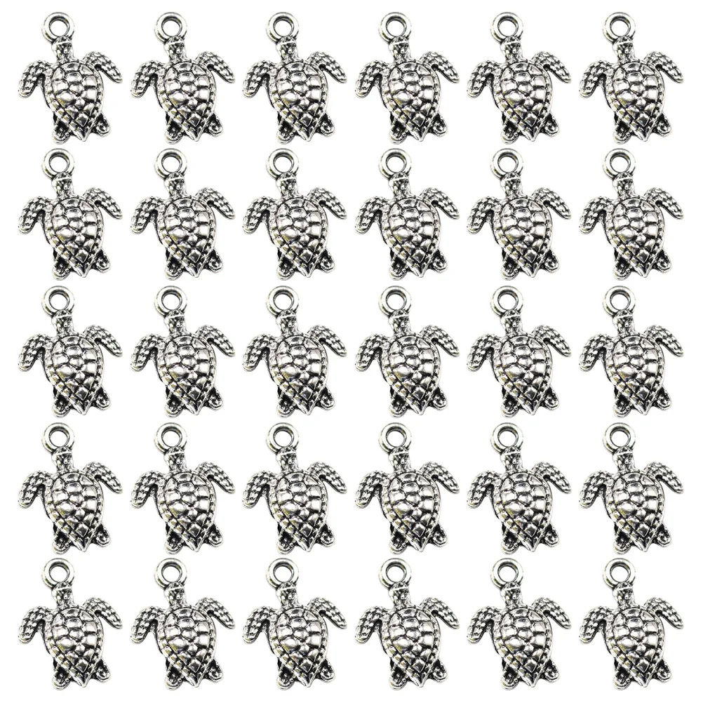 

50 Pcs Alloy Turtle Pendant Charm Jewelry Making DIY Accessories Sea ​​Turtle Pendant Set Stylish Unique Shape