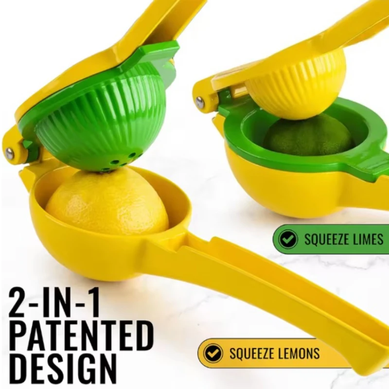 Multifunctional 2‑in‑1 Hand‑held Citrus Squeezer, Aluminum Alloy Lemon Orange Fruit Press, Manual Household Kitchen Gadget Gift