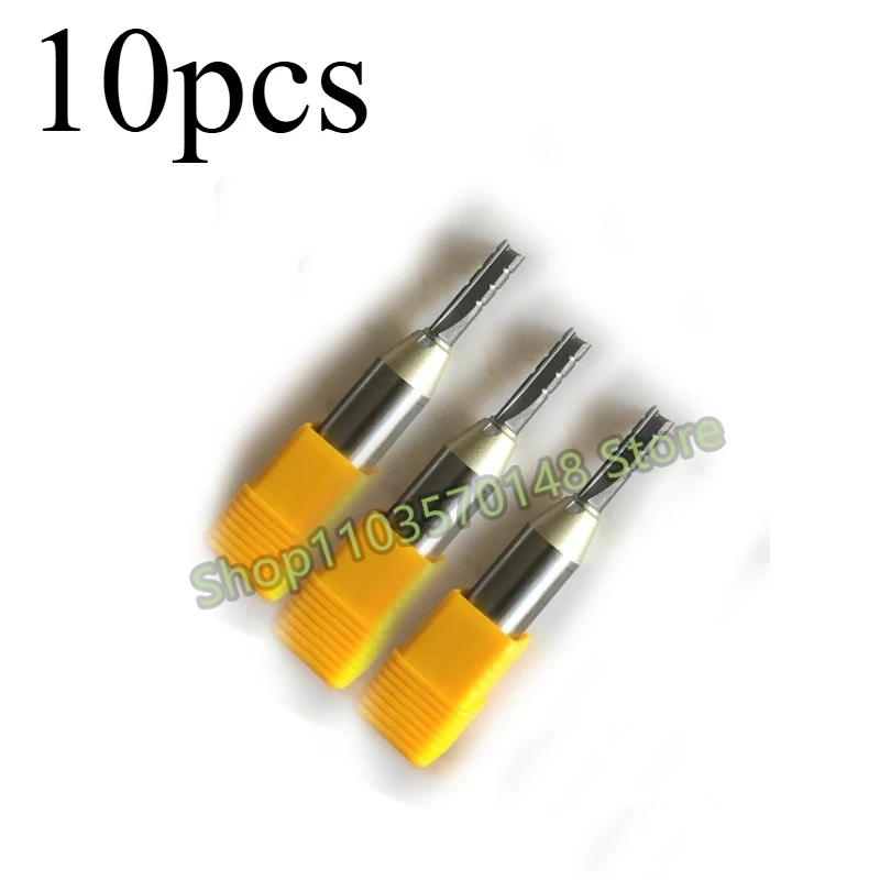 10 قطعة 3 المزامير TCT مستقيم راوتر بت 3-شفرة قطع CNC قاطعة المطحنة قاطع كربيد للخشب MDF متعدد الطبقات لوح جسيمات