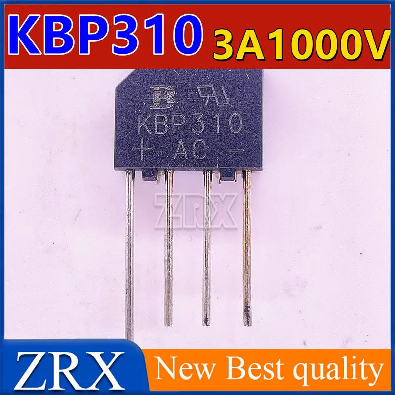 10 шт./лот, новый оригинальный плоский мост, выпрямительный мост, стек 3А 1000 В KBP310 в наличии