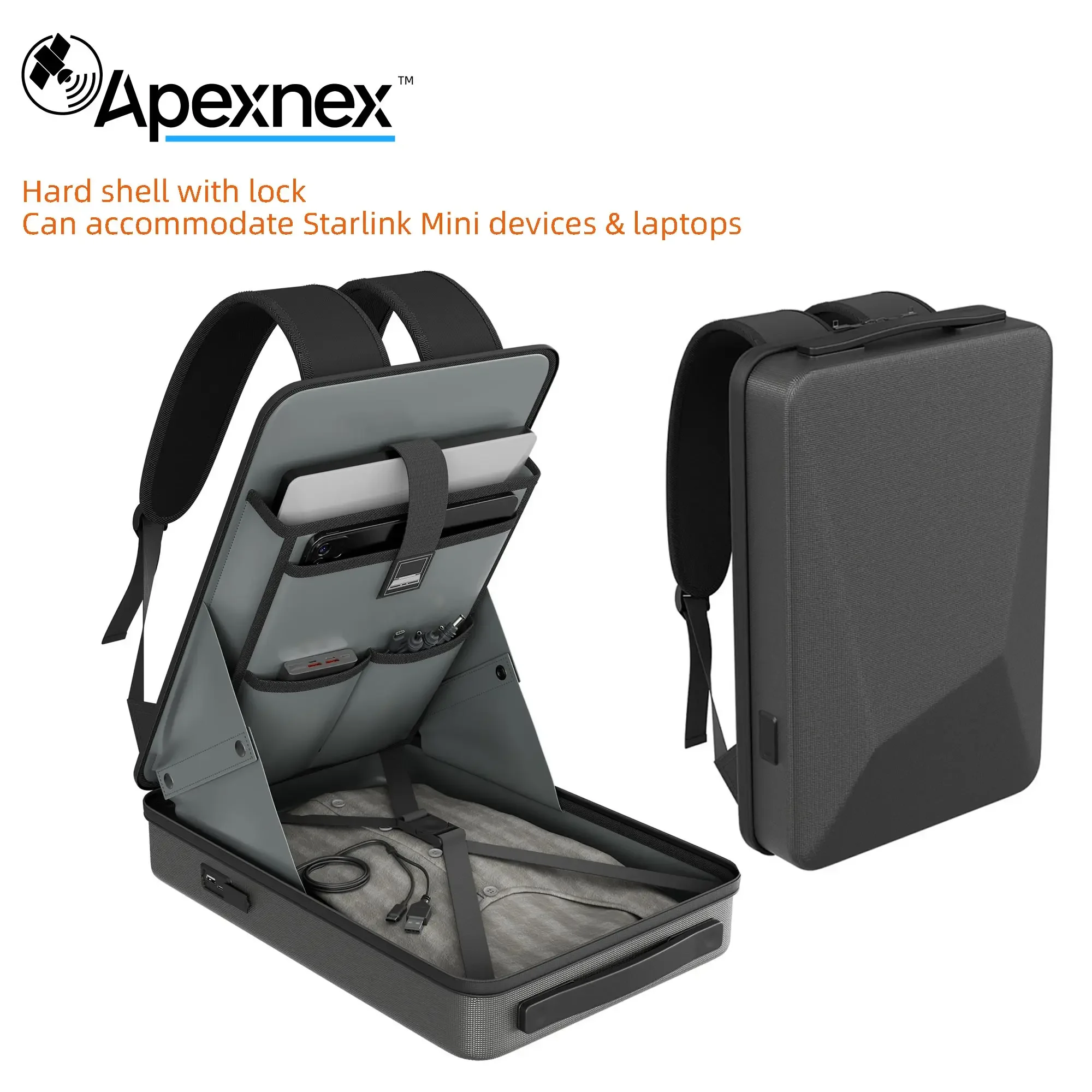 

for Starlink Mini Portable Travel Backpack with Anti-theft Lock Storage Bag Waterproof Anti-collision Protective Carrying Case