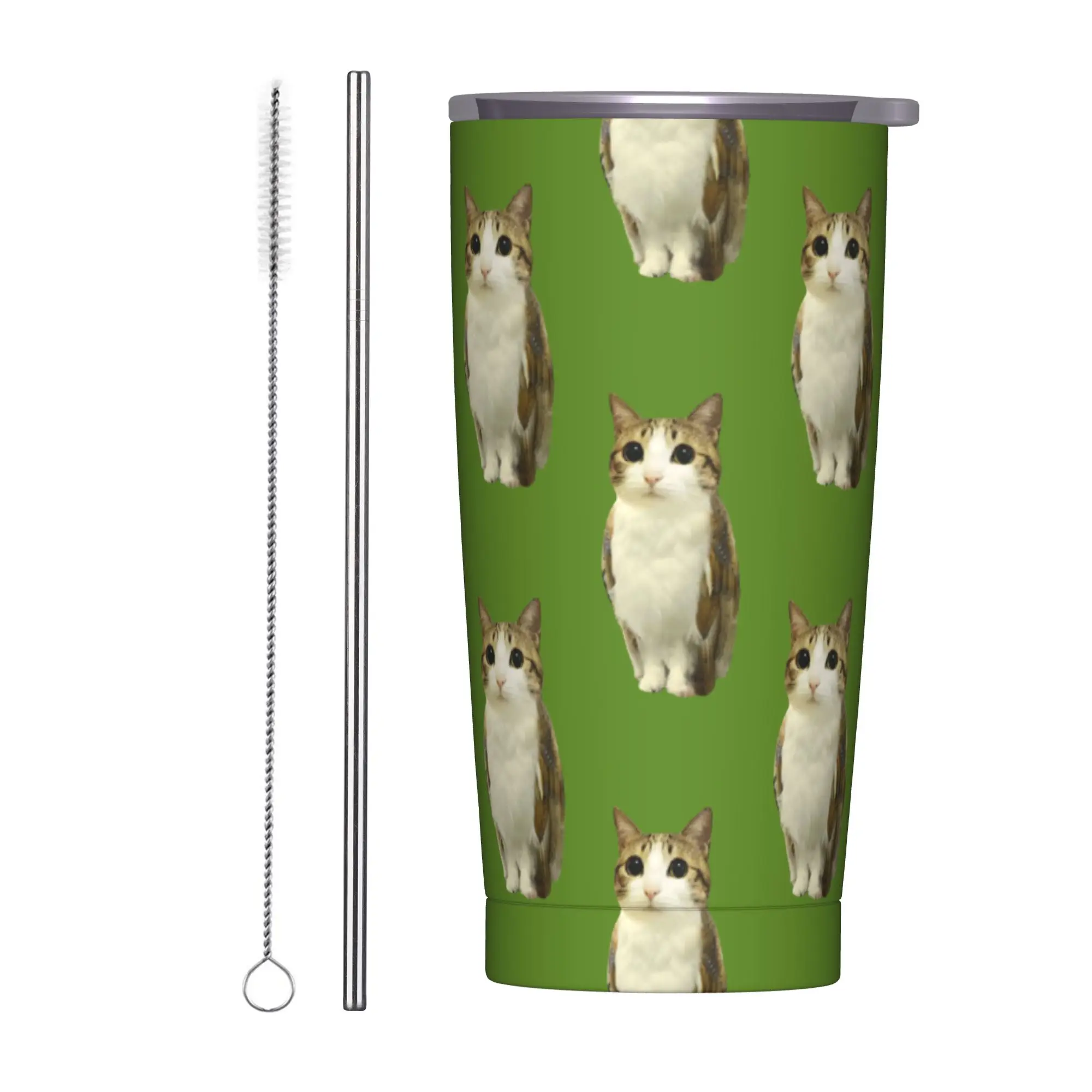 

Милая термокружка-сова Meowl с крышкой, из нержавеющей стали, для кофе, портативная, для горячих и холодных напитков, 20 унций