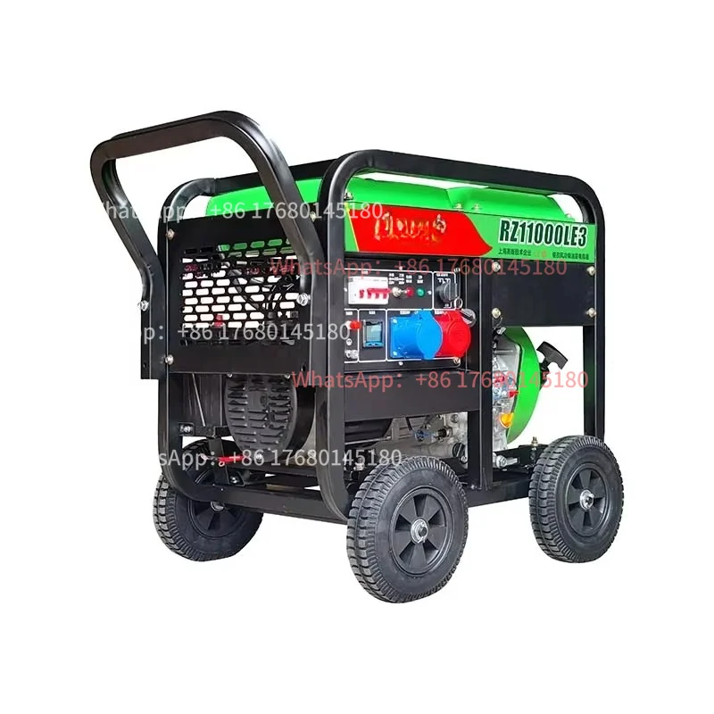 RZ11000LE 8kW Copper AVR 220V/230V/400V Portable Diesel Generator with Electric Start Function for Home Use