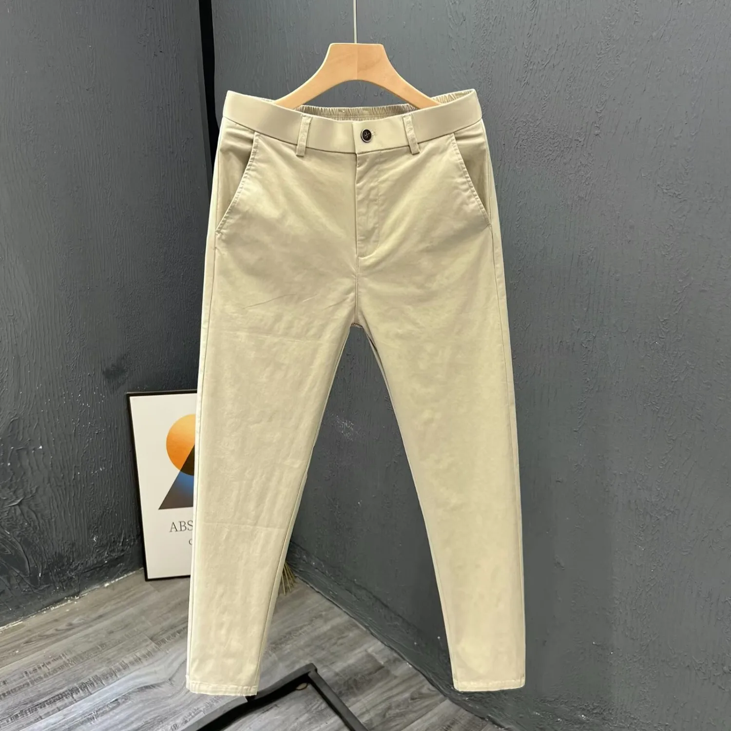 

Man Pants Pants for Man Baggy Pants New Casual Trousers Straight Slim Fit Ankle Length Fashion Trendy Menswear