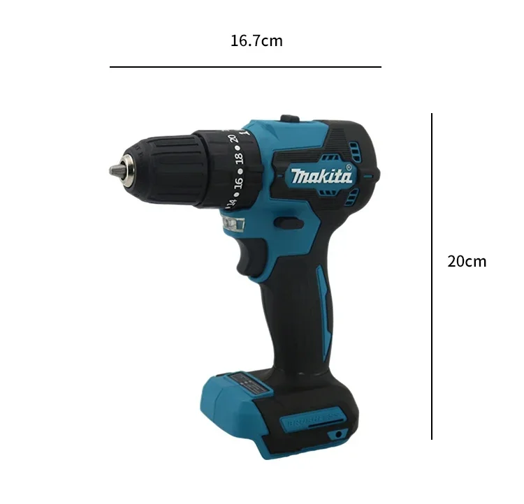Originální Makita DDF487 akumulátorový šroubovák, bezkartáčový elektrický rázový šroubovák, dobíjecí elektrické nářadí 18V s baterií - náhled 6