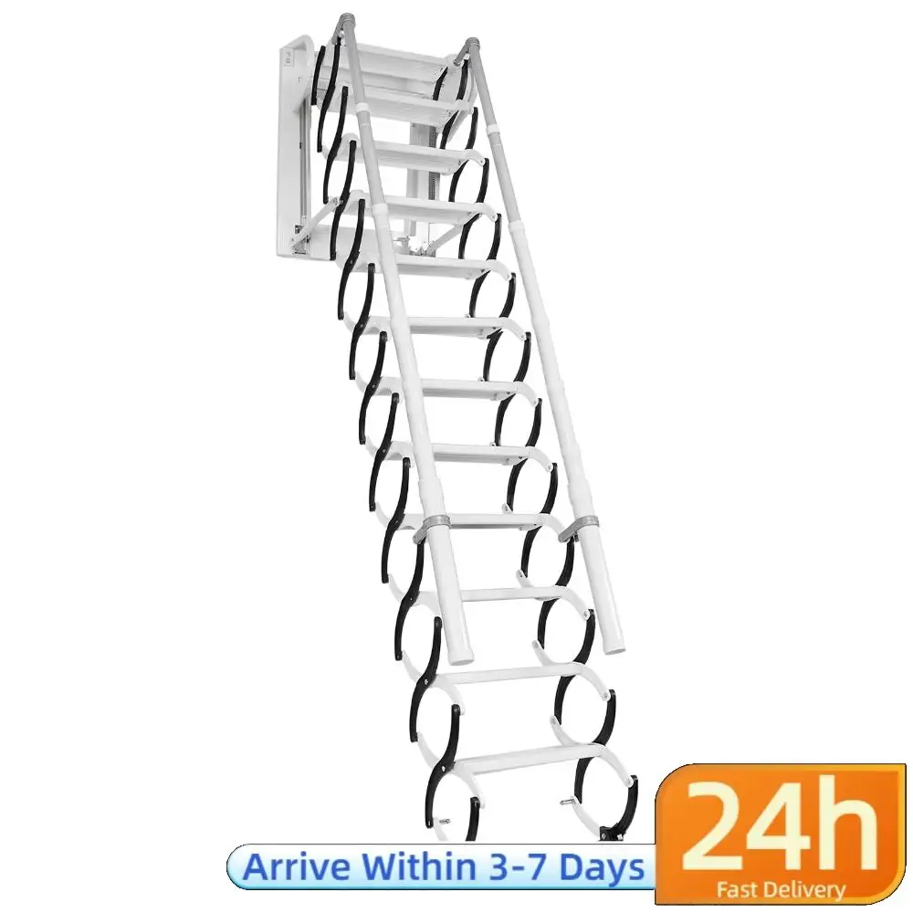 

Настенная складная лестница с поручнями, выдвижная чердачная лестница для дома, использования внутри/на улице, для склада/подвала