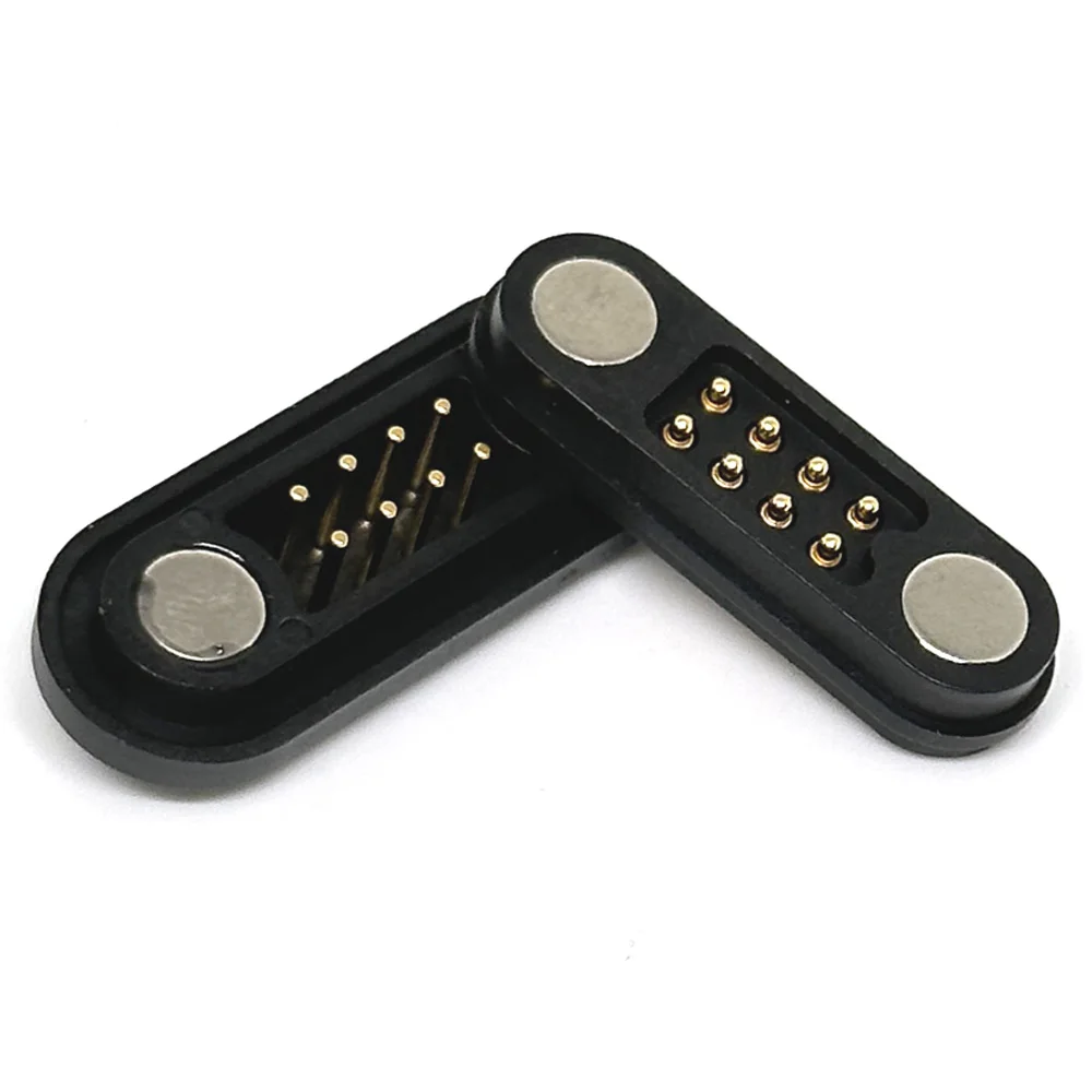 

1Pair 8Pin Male Female 360 ° blind suction Waterproof Magnetic Pogo Pin Connector Spring Loaded DC Signal transmission charging