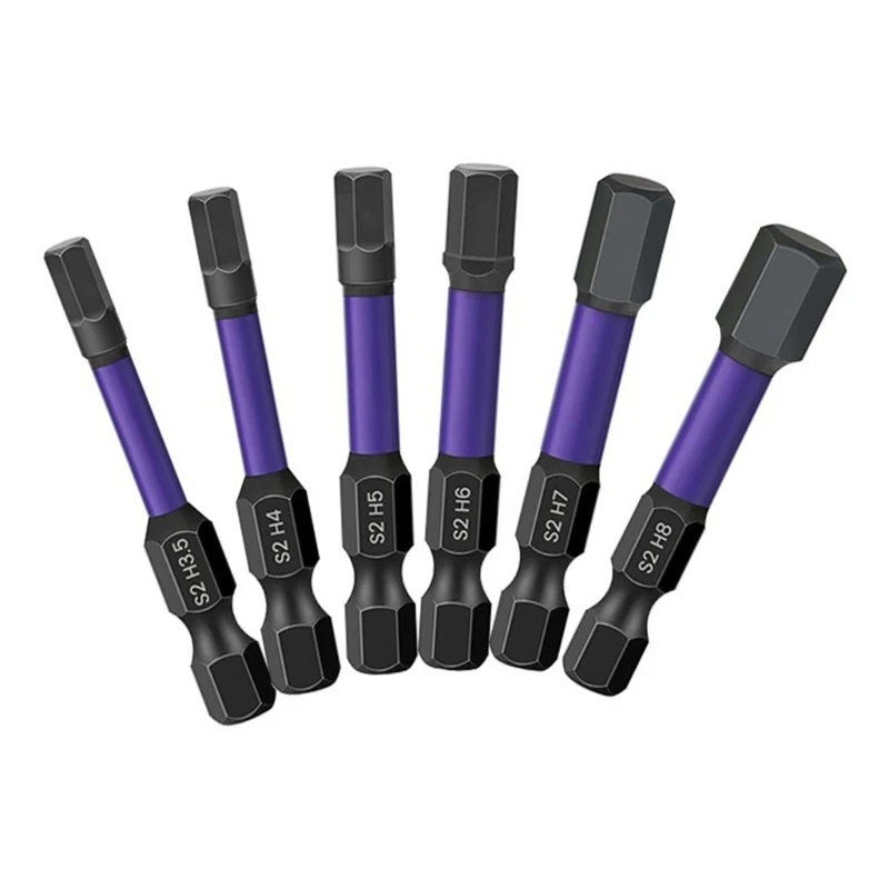  10Pcs 50mm Screwdriver Bit Hexagonal Star Screw Driver Bit With Storage Organization
