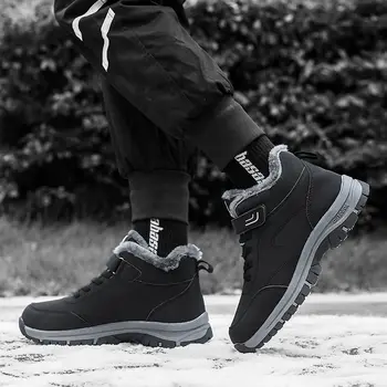 男士雪靴防水運動鞋超保暖加絨女靴戶外防滑情侶健行靴工作鞋冬季 10 最佳銷售 女士健行鞋 - №8