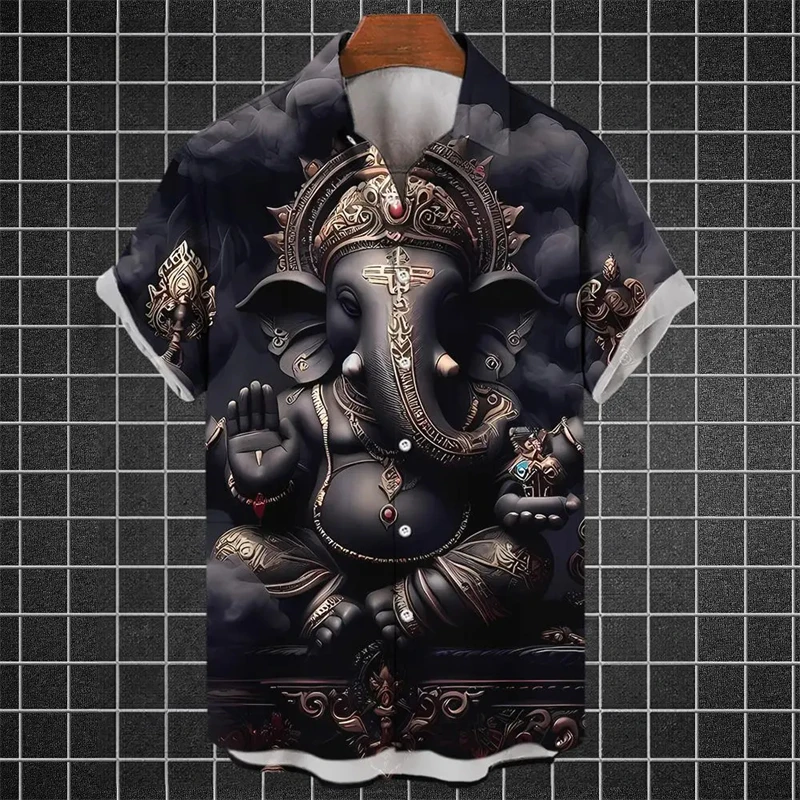 الهندوسية النيل الرب الله شيفا الجرافيك قمصان للرجال الملابس المعتقد الديني التلبيب بلوزة الهندوسية Vishnu الرجال البلوزات الفيل القمم #6