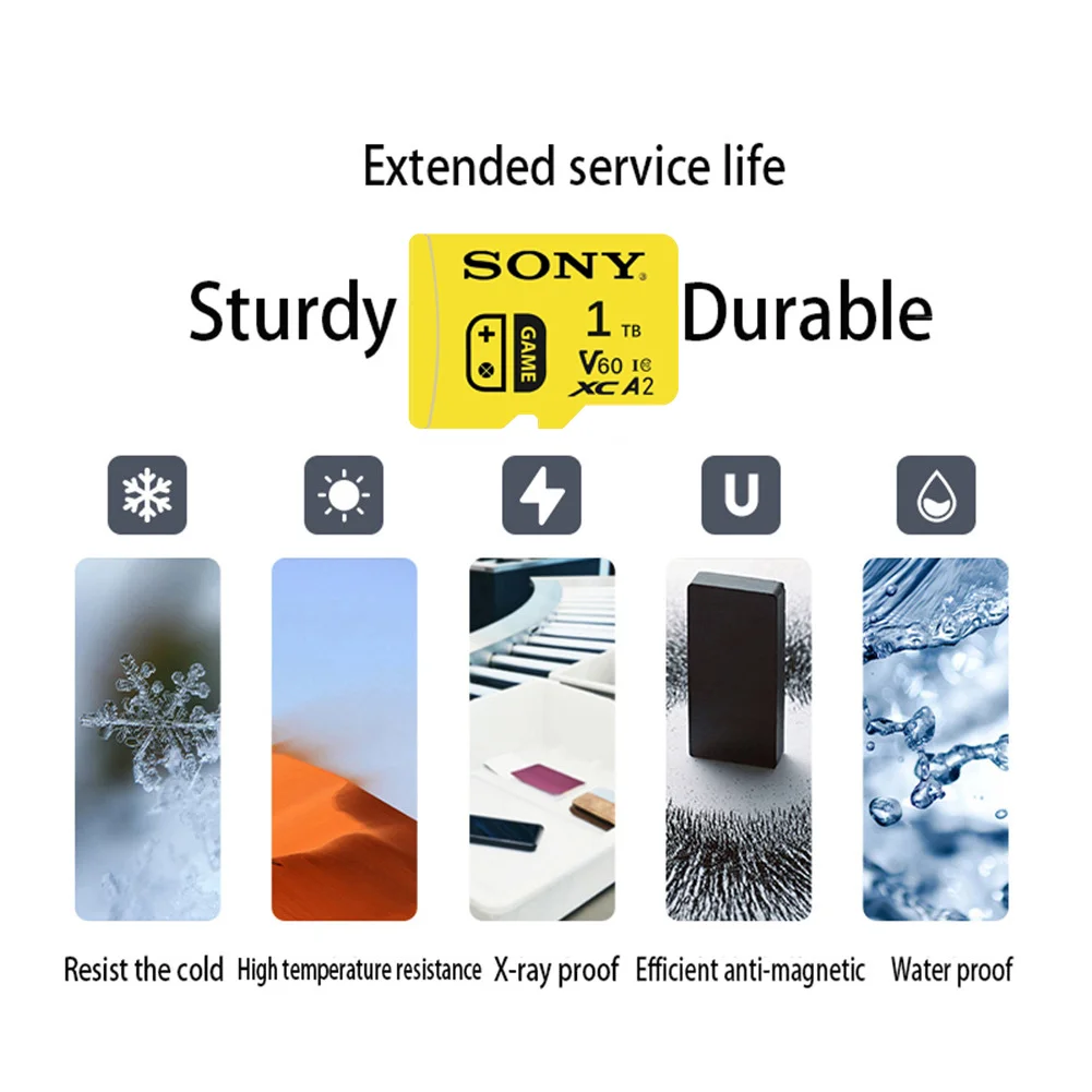SONY 2TB SD Memory Card 128GB Class 10 V60 High Speed 1TB Mini SD Card 256GB Micro TF SD Card For Nintendo Switch/Ps4/Ps5