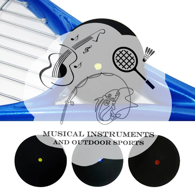 كرة الاسكواش المطاطية الاحترافية لمضرب الاسكواش ريد دوت كرة نقطة زرقاء سرعة سريعة للمبتدئين أو ملحقات التدريب #1