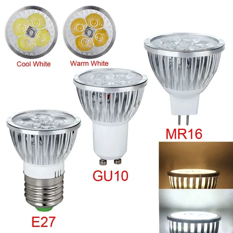 Лампа высокой мощности Led MR16 12V GU10 E27 E14 GU5.3 9W 12W 15W Led Cob Spotlight Теплый белый/холодный белый MR16 12V Лампа накаливания