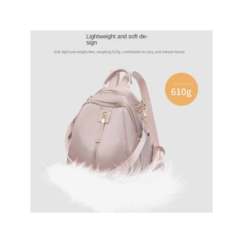 

Fashionable and versatile backpack with large capacity anti splash water buffalo cloth anti-theft backpack for women 2024