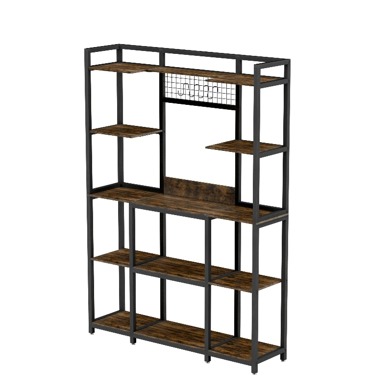 

5 Tier Large Metal Kitchen Storage Shelf Freestanding Microwave Stand Kitchen Baker's Rack
