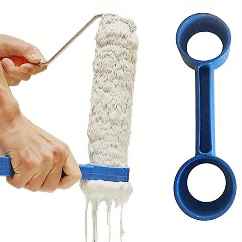 1Pc paint scraping household portable roller paint brush cleaning brush recycling ring scraper cleaning paint roller tool brush