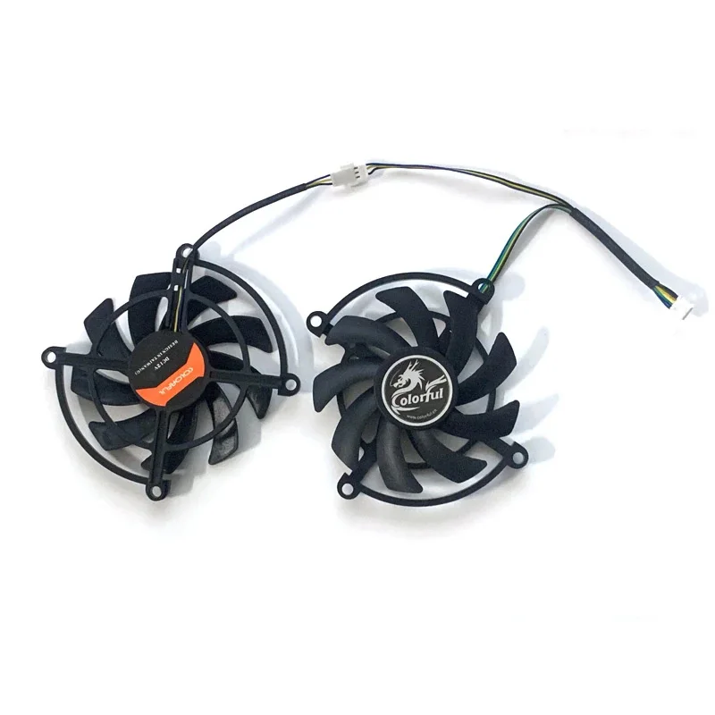 2pcs New 85mm GPU Cooler for Colorful Geforce GTX1070 1060 GTX1070 GTX1060 Graphics Card Replacement Cooler