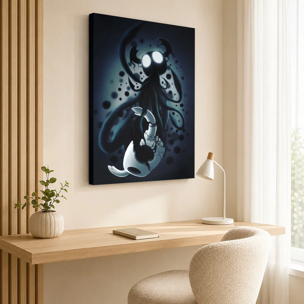 Hollow Knight Character Art Canvas Poster Customized Photo Gaming Anime Wall Paintings Decoration for Game Room Ready to Hang