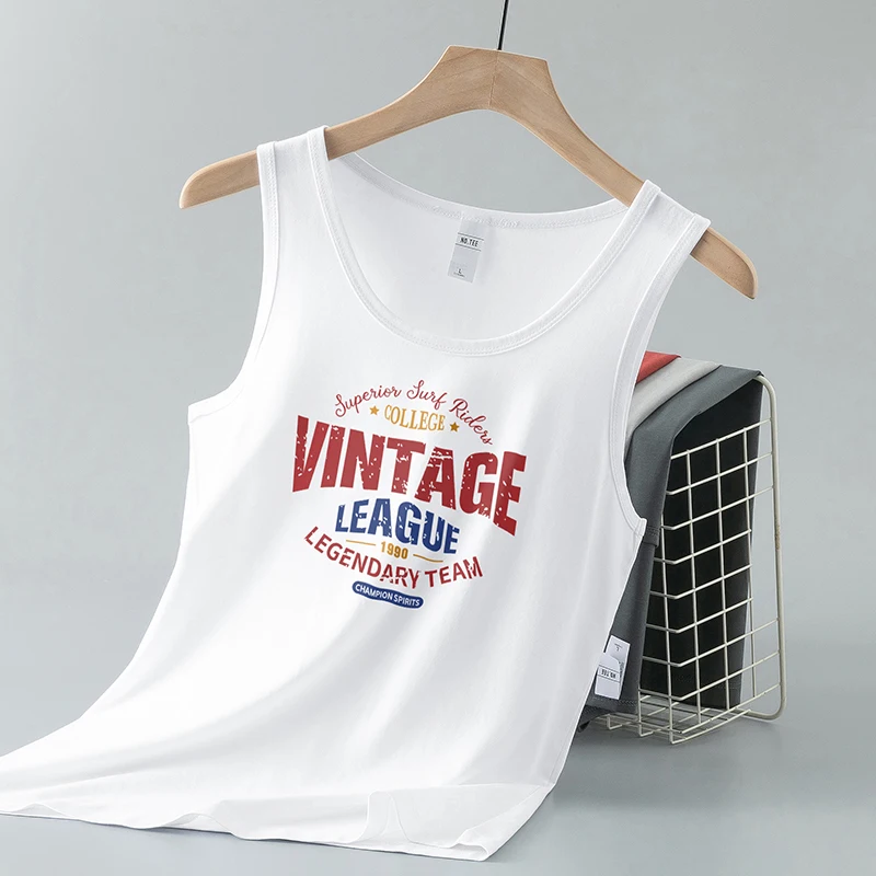 

Мужская летняя спортивная майка из ледяного шелка: тонкая, облегающая, быстросохнущая, модная, городская, молодежная