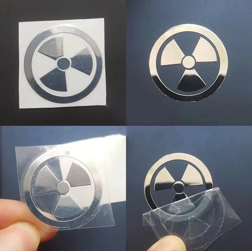 Nuclear radiation danger warning Biochemical radiation Metal Mobile phone tablet computer host laptop personality Metal sticker