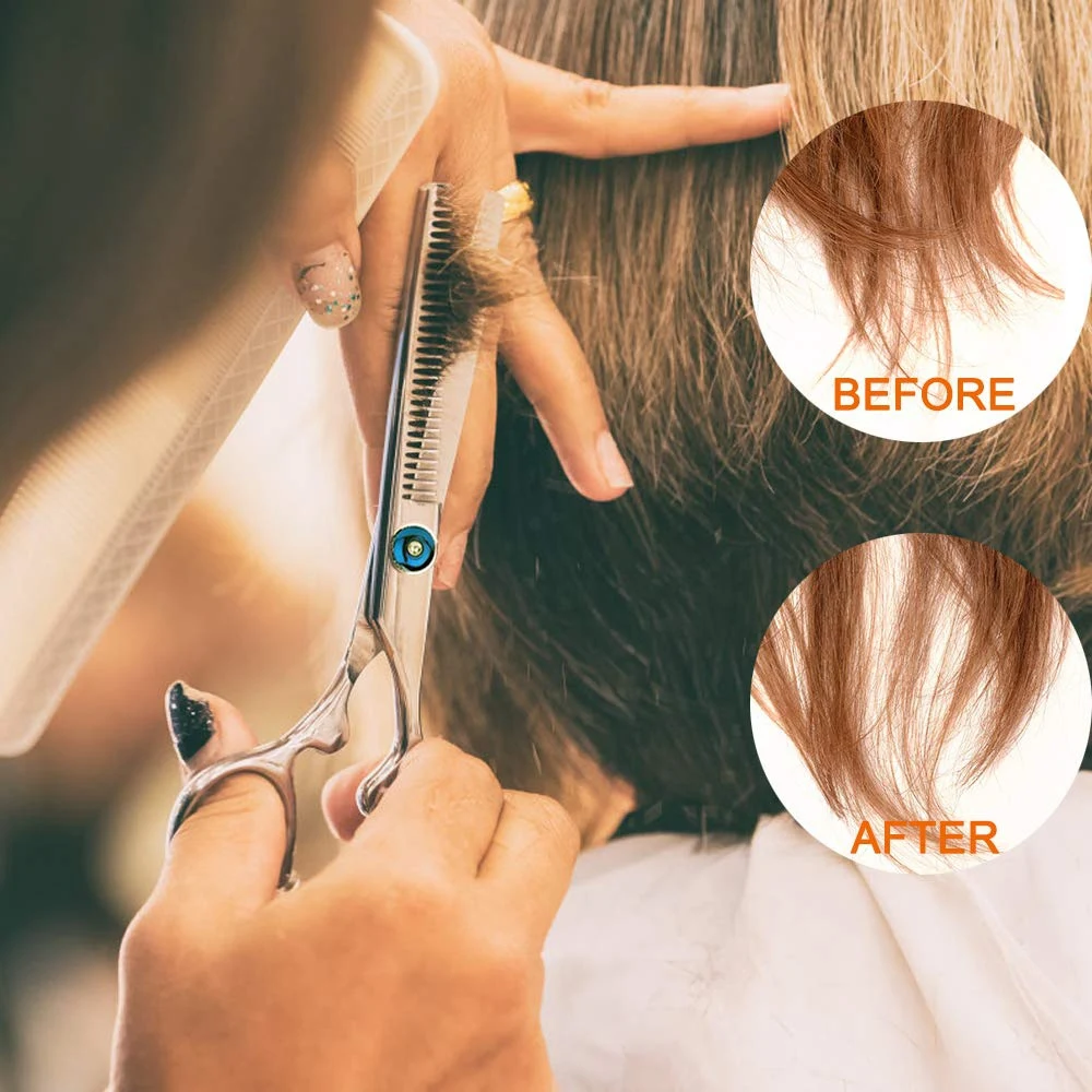 Ensemble de ciseaux à cheveux professionnels, cisailles à couper les cheveux, cisailles à effiler, peigne à cheveux, pinces pour salon à domicile