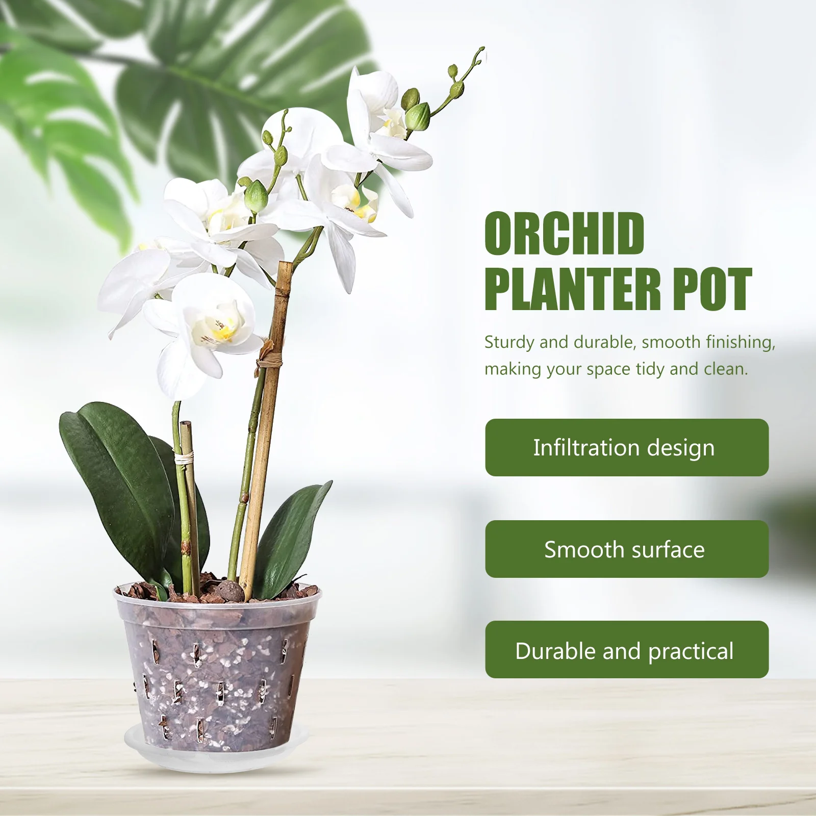 Phalaenopsis Hard Planting Cup Indoor Hanging Planters Plastic Flowerpots Filler