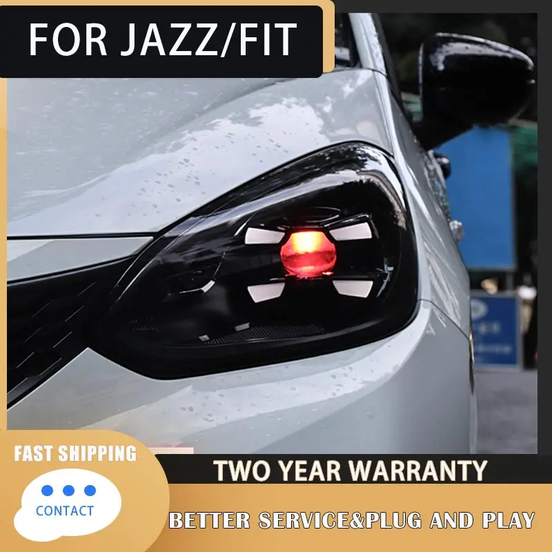 Headlights For Honda FIT JAZZ 2019-2021 GR9 LED Headlight DRL Fog Lamp Turn Signal Low Beam High Beam Projector Lens Accessories