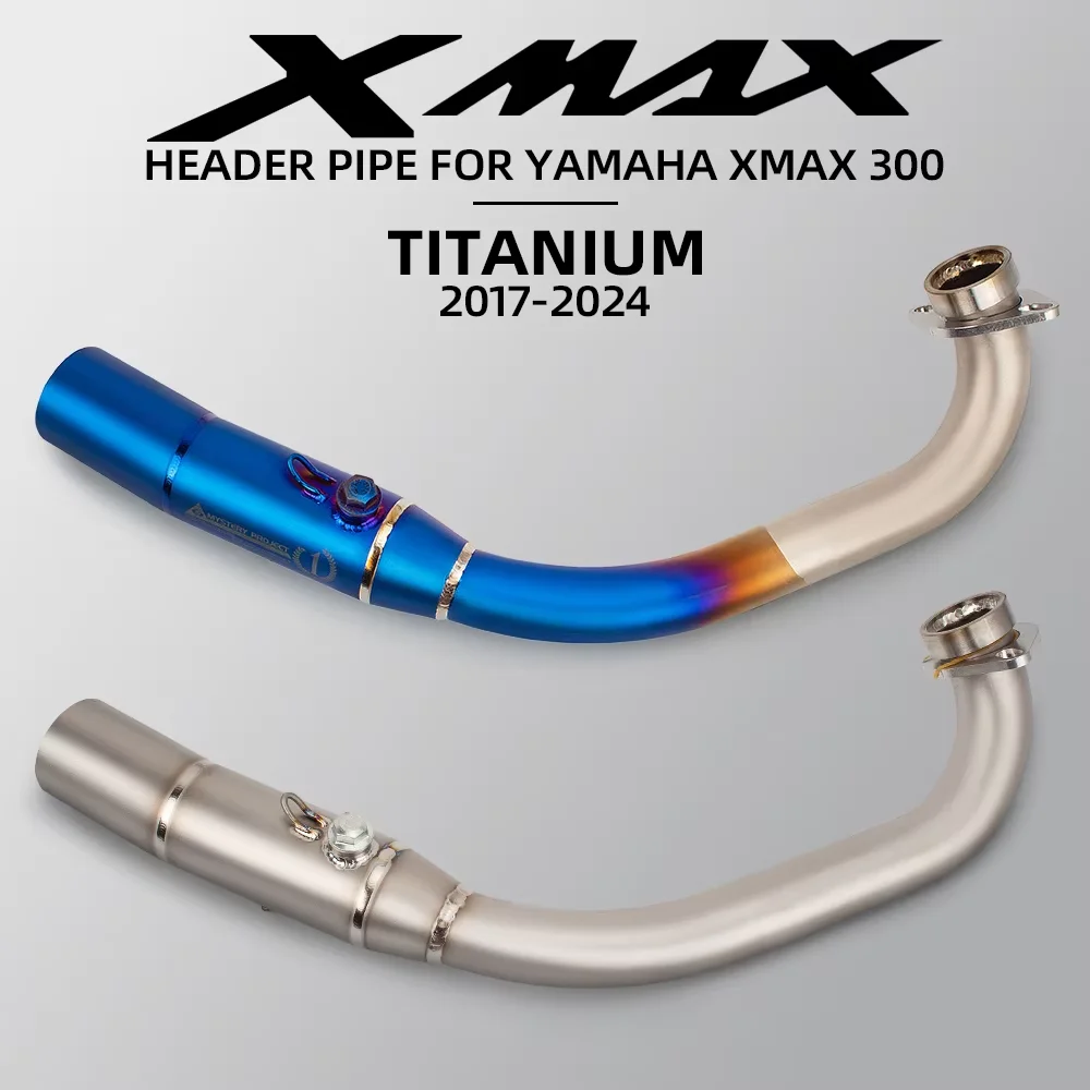 

For Yamaha XMAX300 XMAX 300 2017-2024 Motorcycle Full Exhaust System Titanium Alloy Slip on Front Tube Link Pipe Scooter Escape