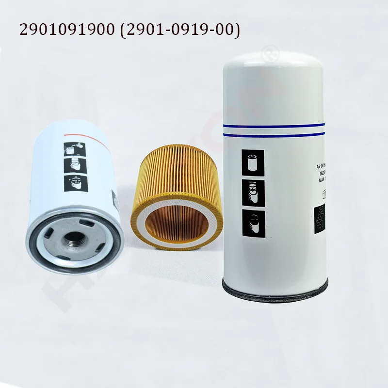 

2901091900 (2901-0919-00) Replacement Air Oil Separator +Oil Filter + Air Filter Compatible With Air Compressor GX 7-11 GA 5-11C