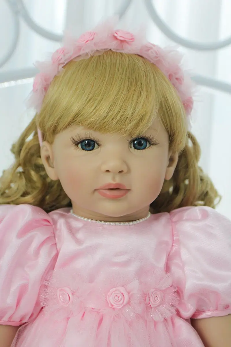 BZDOLL 24inch Soft Silicone Reborn Toddler Alive Princess Babies 60cm Real Looking Girls Lovely Birthday Gift