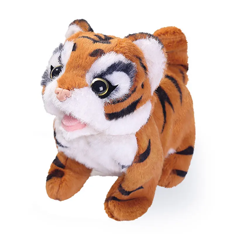 Peluche elettronico scimmia giocattolo Robot Tiger Wag Tail elettrico simpatico animale Walk Run Golden Monkey Pet con suono regalo di compleanno per bambini