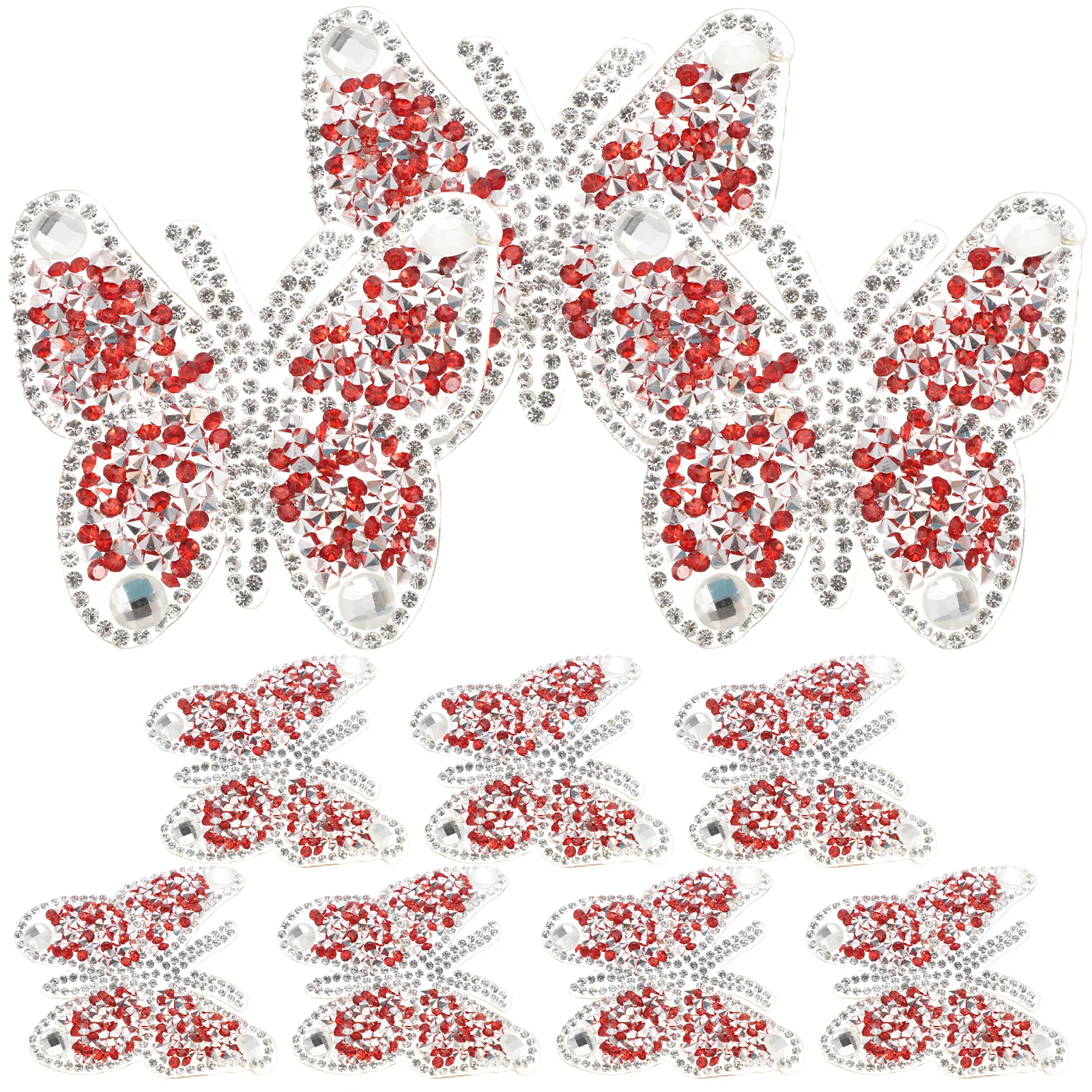 

10 Pcs Rhinestone Butterfly Applique Resin DIY Embroidered Patches for Clothes Lightweight Multi Function Decor Sewing Garment