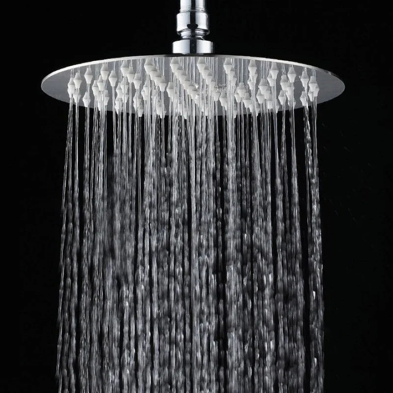 12/10/8/6/4 inch Stainless Steel Ultra-thin Rainfall Shower Head Home Square/Round High Pressure Waterfall Shower Head Top Spray