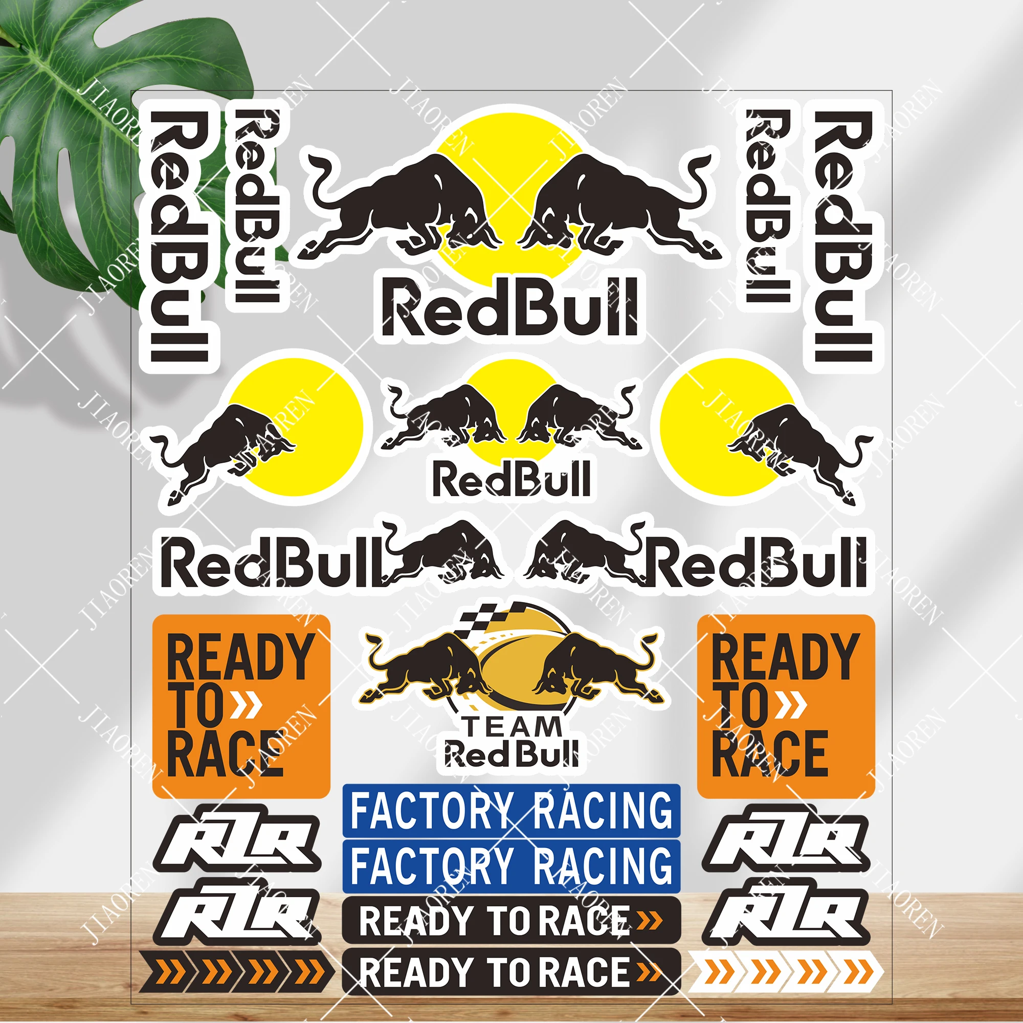 

2025 наклейки Red Bull для мотоцикла, светоотражающие черные наклейки для KTM