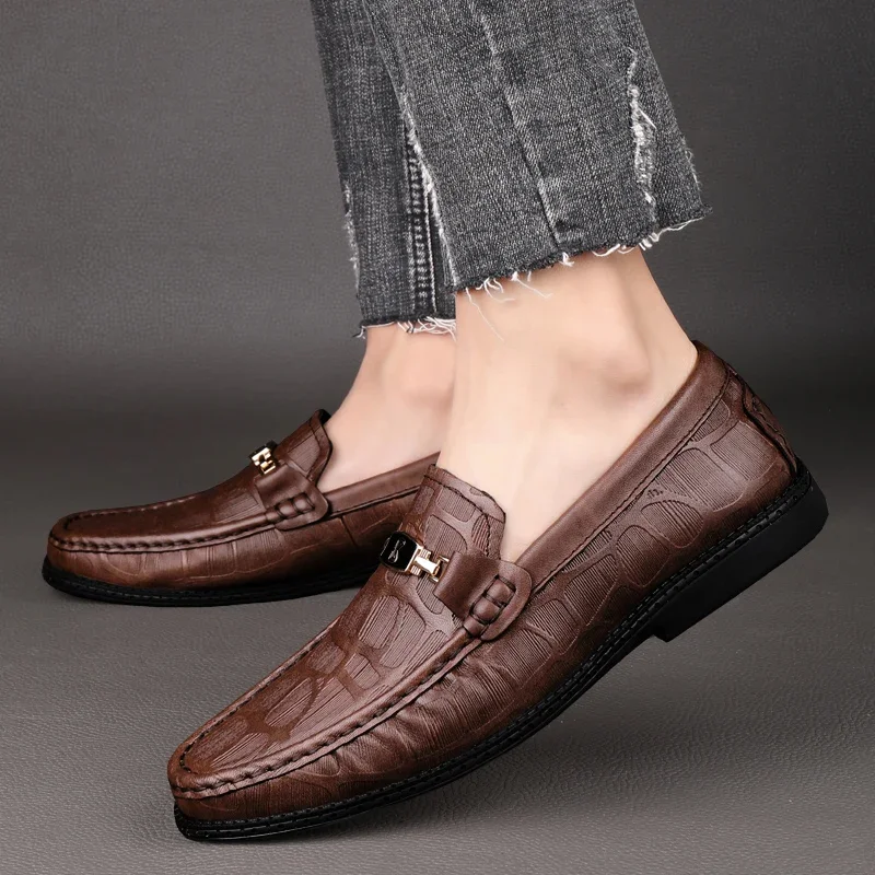 

High Quality Mens Loafers Genuine Leather Men's Casual Shoes Brand Driving Shoes Male Comfortable Loafer Men