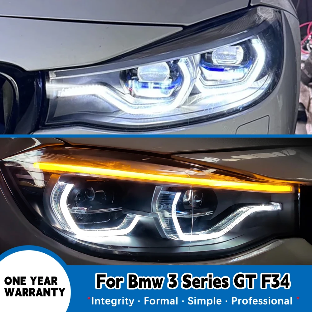 

Для Bmw 3 серии GT F34 фары 2012-2019, обновленная модель 12 В, полностью светодиодные автомобильные передние фонари, указатель поворота, ложка, дневные ходовые огни