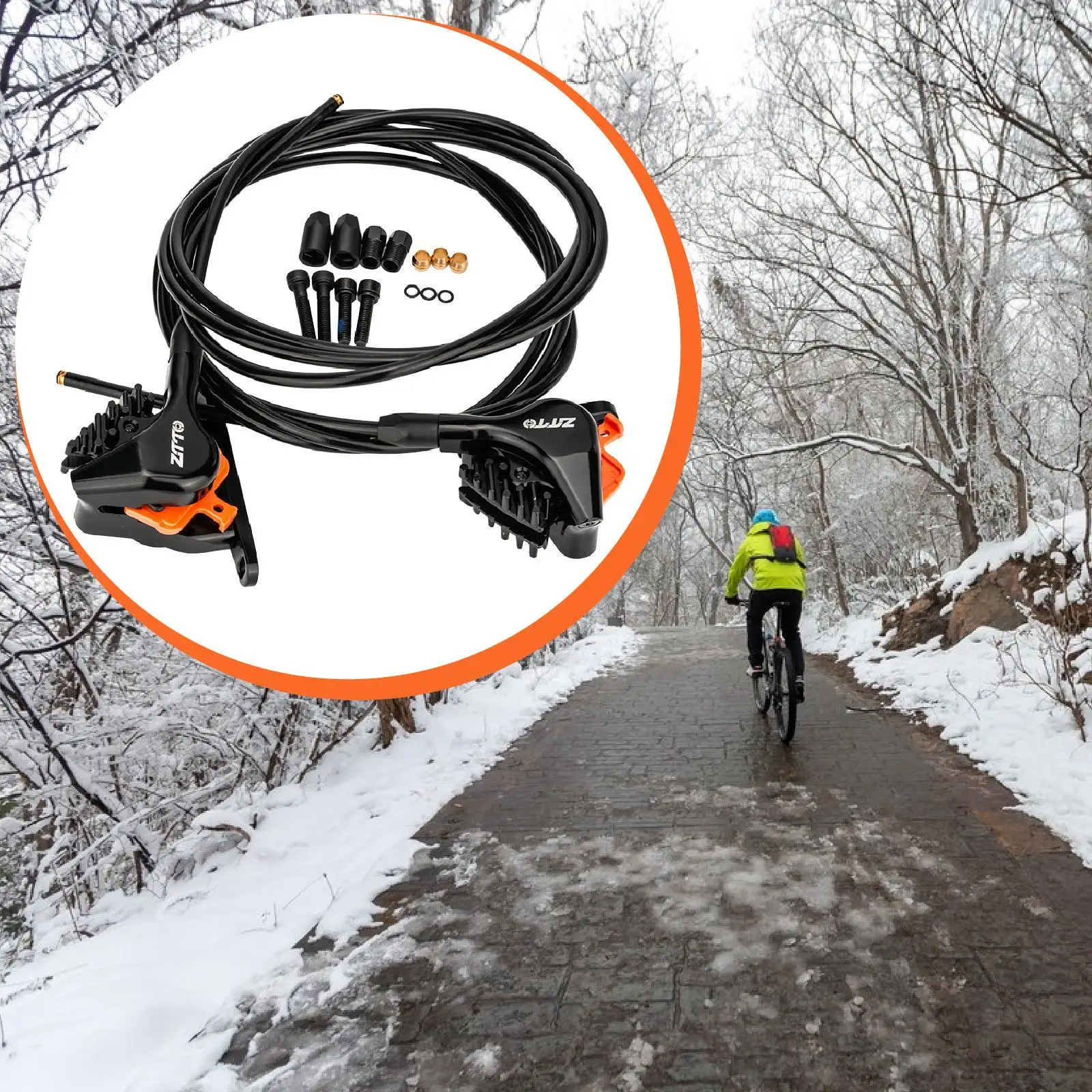 

Road Bike Hydraulic Disc Brake Calipers,Front Rear Part Universal Maintenance Easy Installation Repair Flat Mount 22mm Piston