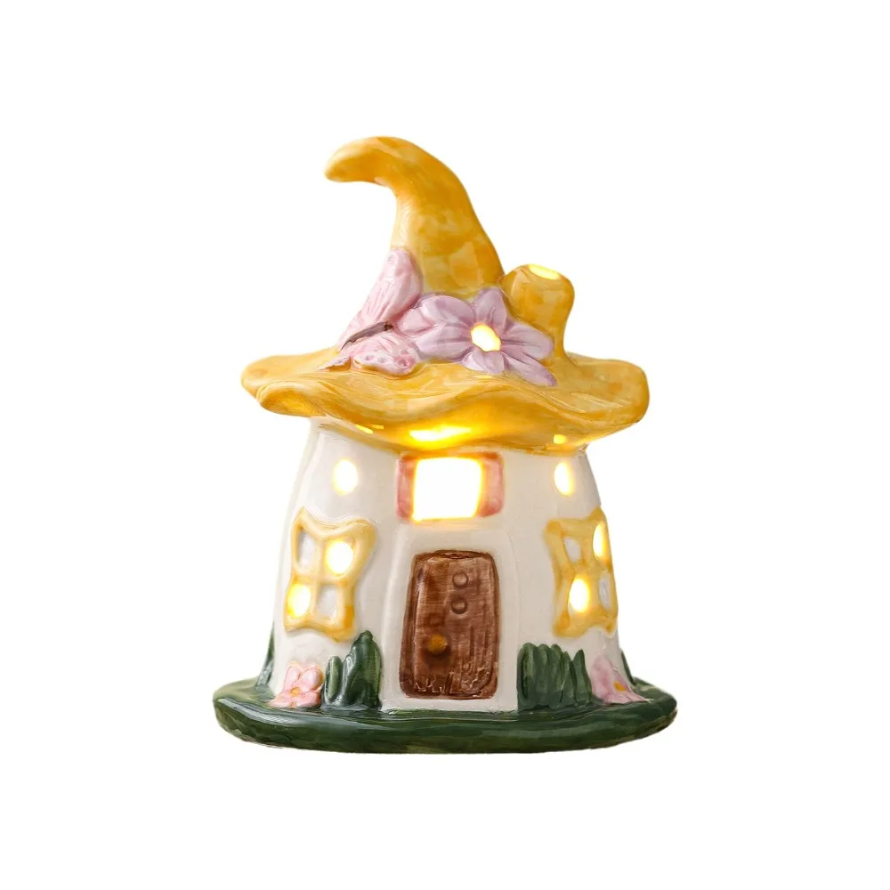 

Handmade Craft Magic House Night Light Light Up Feature Hollowed Bedside Atmosphere Light Soft Lights Warm Glow Cute Sleep Light