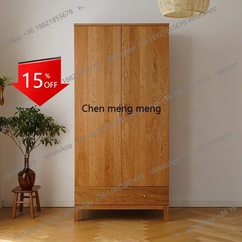 EE182 Dust Proof Vintage Wardrobes Orgnizer Aesthetic Display Clothes Wardrobe Bedroom Wooden Modern Armario De Ropa Bedroom Fur