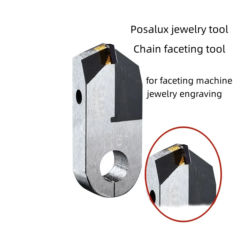 Yuhe MCD Posalux Diamond Milling Cutter V Shape Faceting tool Used on Chain Faceting Machine Cutter Jewelry Engraving