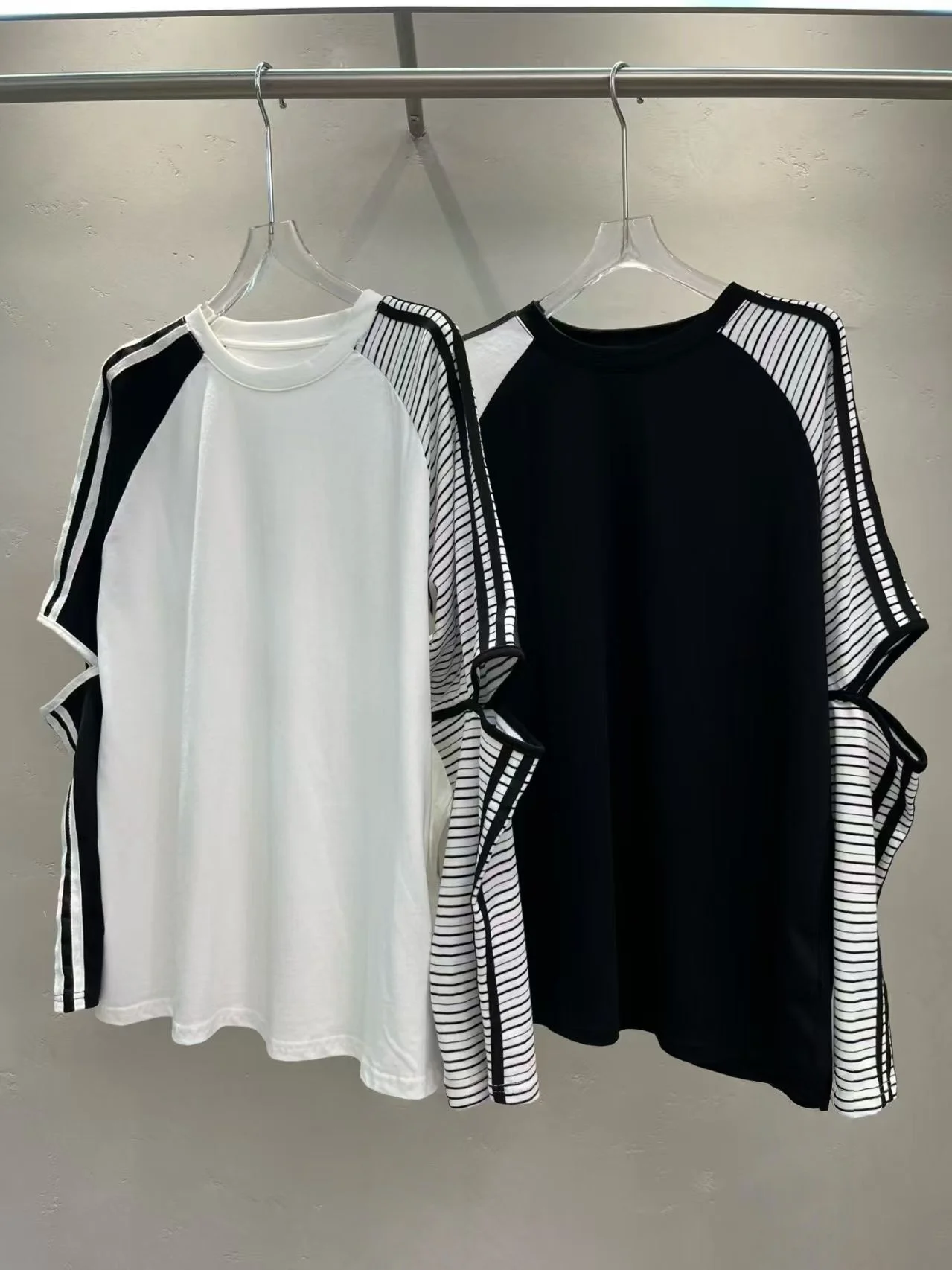 

Спортивный свитшот с цветными блоками и полосками, с длинными рукавами, женский, свободный, тонкий, с круглым вырезом, молодежный топ, удобный, дышащий, весна-лето