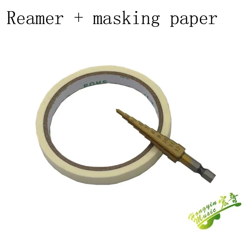T-Shaped Steel Handle 6 Fluted Tapered Reamer Guitar Bridge Pin Hole Hand Reaming Woodworking DIY Cutting Tool