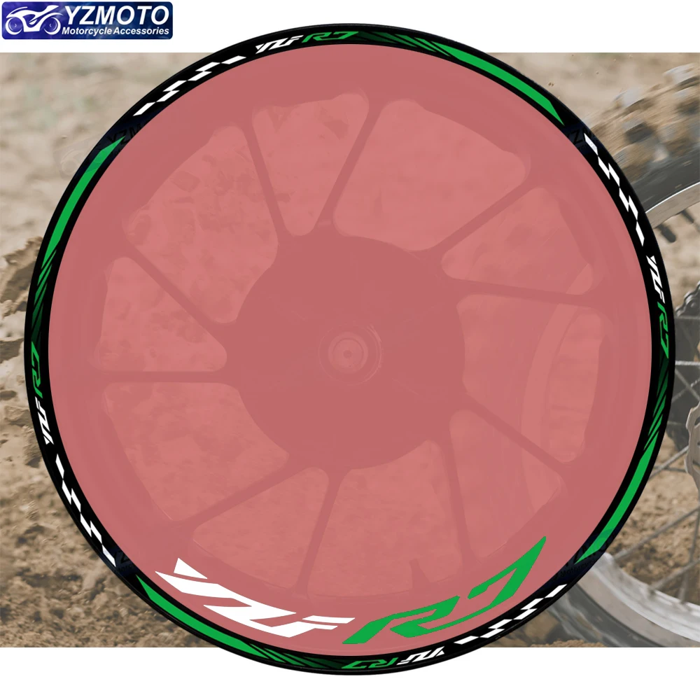 

Motorbike Racing Reflective 17 Inch Wheel Stickers Rim Motorcycle Stripe Tape Hub Decal Waterproof Decorate Sticker For YZF R7
