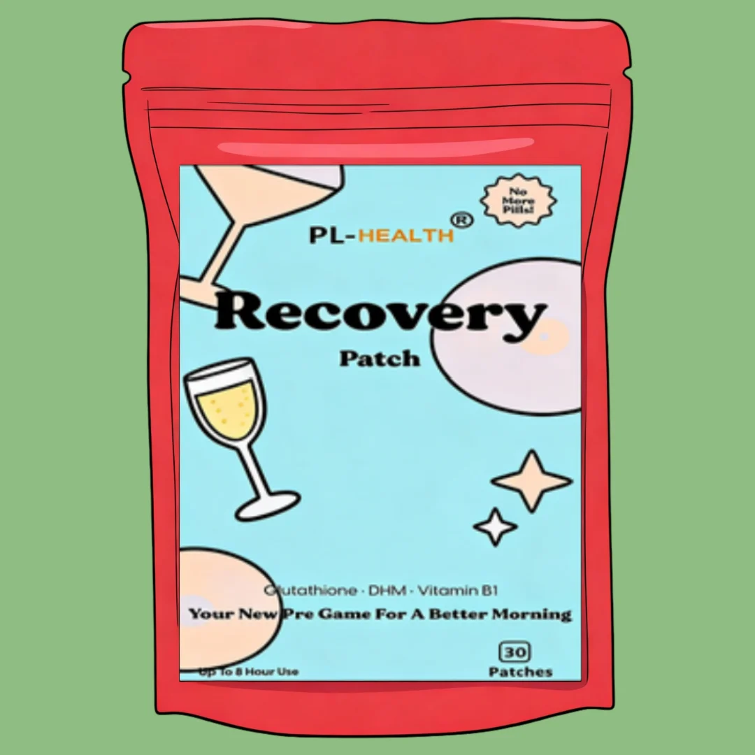 Recovery Transdermal Patches Supports Morning After With Vitamin B1, Dhm, Glutathione 30 Patches One Month Supply