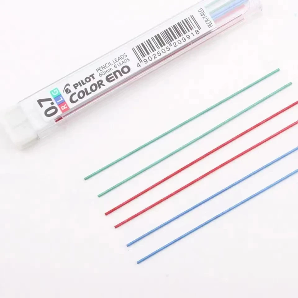 Lápiz mecánico Multicolor de plomo, pluma de grafito colorida 2B de 0,7mm, recarga automática de plomo, accesorios de escritura y dibujo