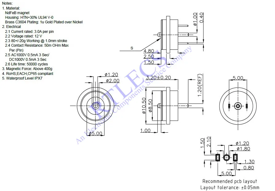 1 Satz magnetischer kreisförmiger PogoPin-Stecker, 2 A, männlich, weiblich, federbelastet, 4,0 5,0, 6,0 7,5 8,5 10,0 DC-Ladegerät, USB-Typ-C-Kabel – Detail 5