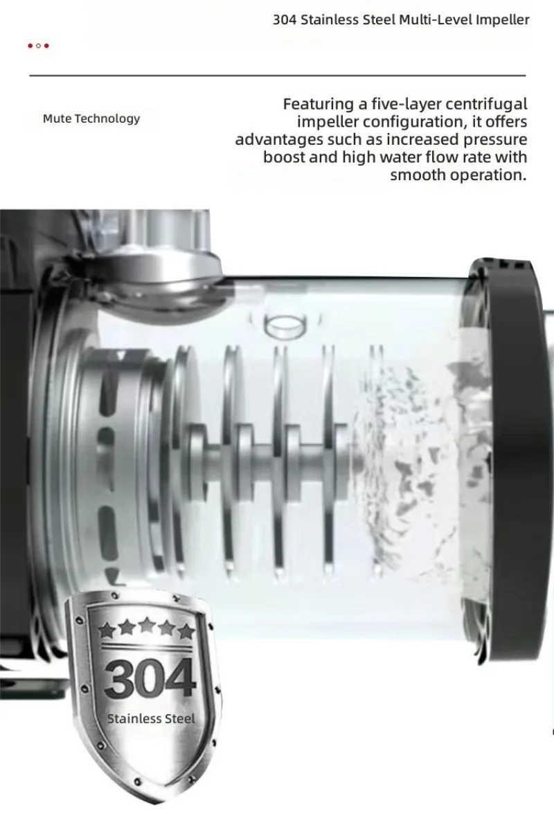Stainless steel booster pump automatic multi-stage pump household smart water pump tap water pipe plus