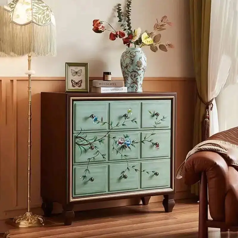 

Стильные винтажные тумбы для гостиной с классическим дизайном и эстетичными ящиками, мебель премиум-класса