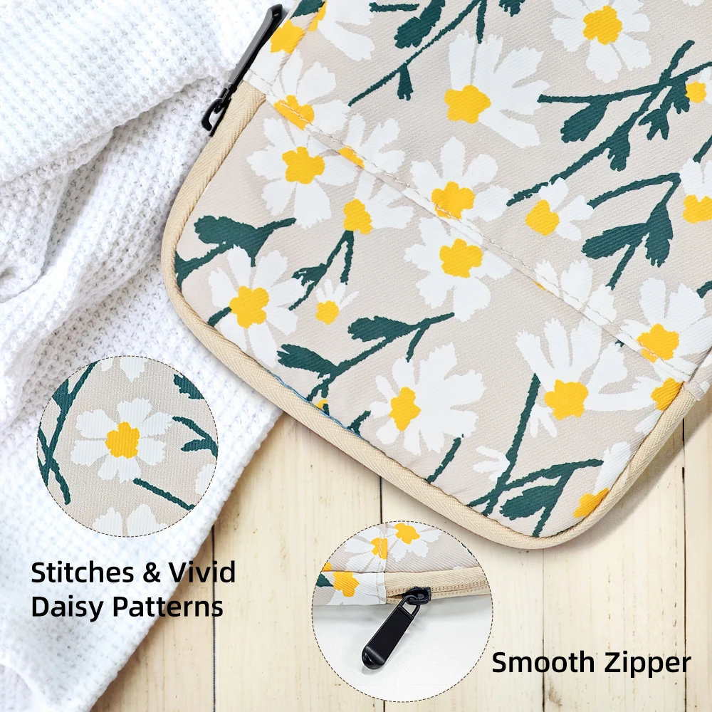 حقيبة Kindle مقاس 6-7 بوصات لقارئ Kindle/Boox/Kobo، حقيبة مطبوعة مبطنة على شكل ديزي لجهاز Kindle Paperwhite 11th/10th Gen #5